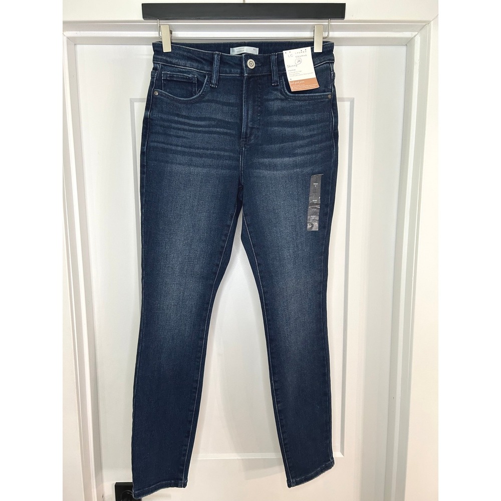 NEW LC Lauren Conrad Womens High Rise Skinny Jeans Goldwash Blue Denim Size 4